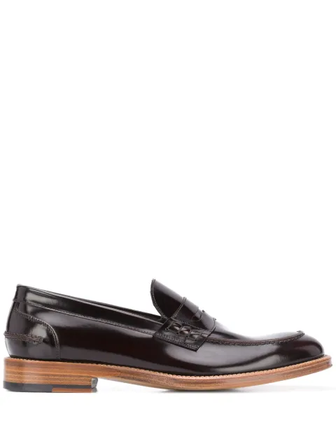 Dell'oglio leather slip-on loafers Brown 811332495610SA