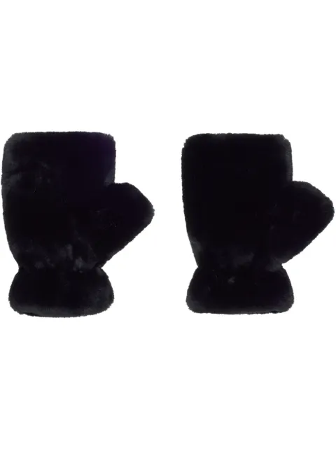 Apparis Ariel faux-fur mittens Black ARIEL