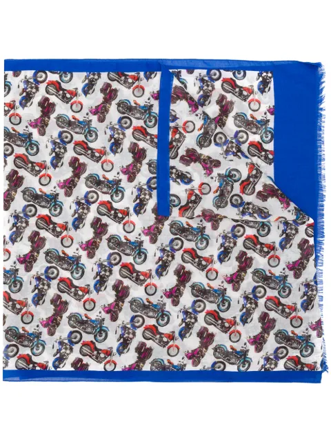 Billionaire motorbike print scarf White BLC70357017