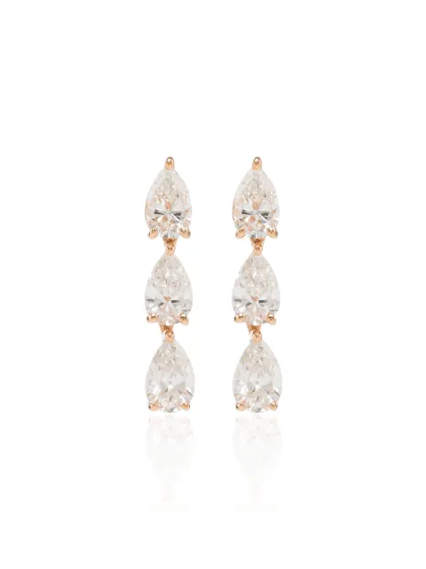 Anita Ko 18kt rose gold Pear diamond earrings Pink AK3PDOTRG