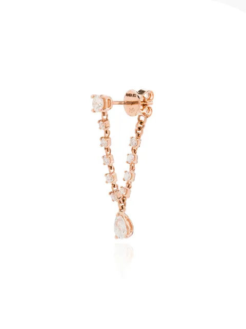 Anita Ko 18kt rose gold Olivia diamond drop earring Pink AKOLIVRG