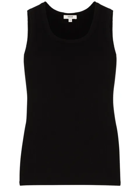 AGOLDE Poppy ribbed tank top Black A70561260