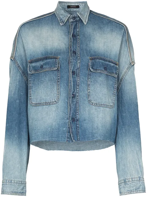 R13 cropped denim shirt Blue R13W31632430