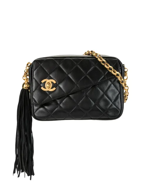 CHANEL Pre-Owned 1992 quilted CC shoulder bag Black 2321966