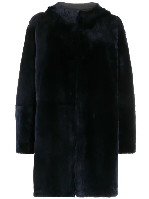 Liska reversible hooded coat Blue GALLERYK