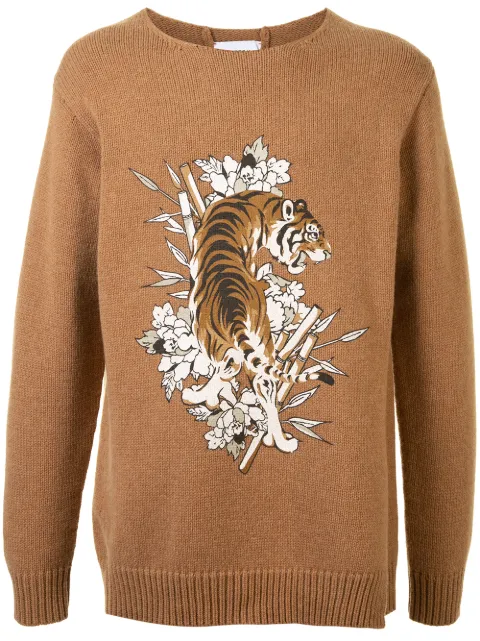 Ports V Tiger knit jumper Brown VL9KFC13GKW003