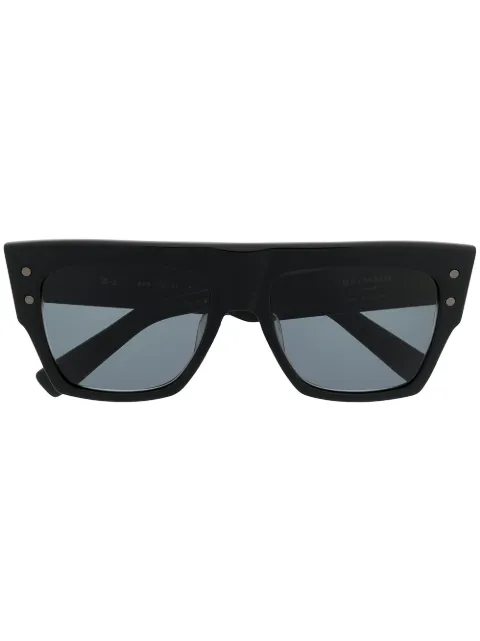 Balmain Eyewear x Akoni B-I large square sunglasses Black BPS100C560