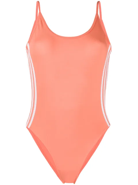 adidas side stripe bodysuit Orange FM2578
