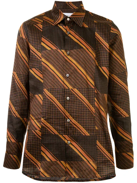 Ports V mixed-print long-sleeved shirt Multicolour VL9HCL33JPC007
