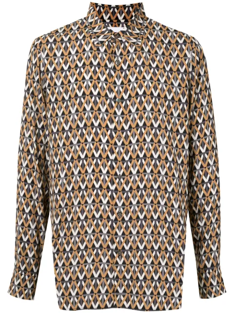 Ports V geometric print long-sleeve shirt Multicolour VL9HCL23JPV001