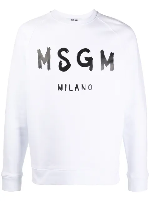 MSGM printed logo sweatshirt White 2940MM104207599