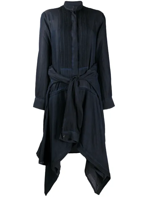 Diesel pleated detail denim dress Blue A01392BGVAP