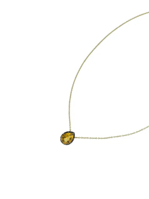 FRED LEIGHTON 18kt yellow gold pear shaped citrine solitaire pendant necklace Yellow N1052FL0CITSVGO