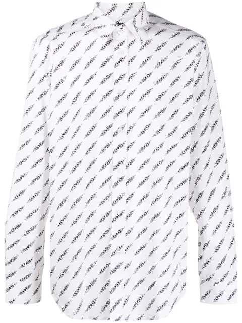 Diesel graphic print long-sleeved shirt White A009890HAZJ