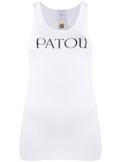 Patou logo-print tank top White JE0159994001W