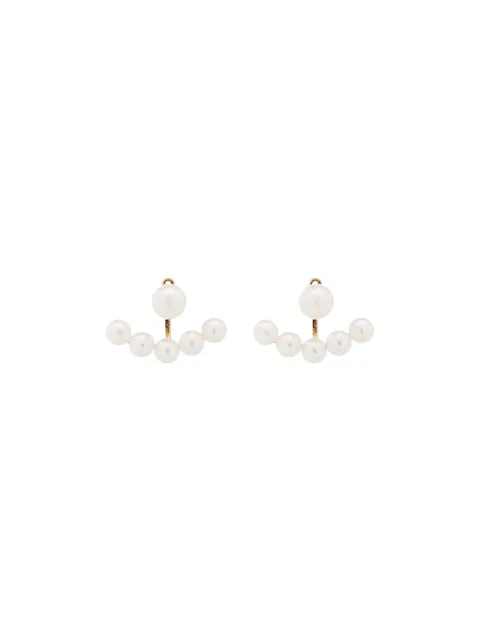 Mateo 14kt yellow gold pearl earrings Gold LBE73