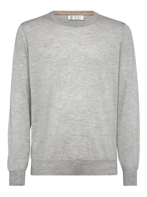 Brunello Cucinelli rib-trimmed relaxed-fit jumper Grey M2300100CD408