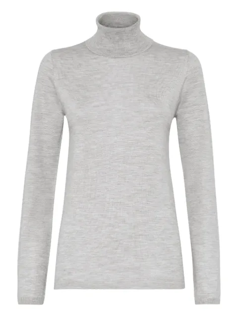 Brunello Cucinelli rollneck fine-knit jumper Grey M13800063C072