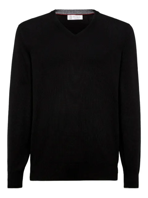 Brunello Cucinelli V-neck cashmere jumper Black M2200162CH101