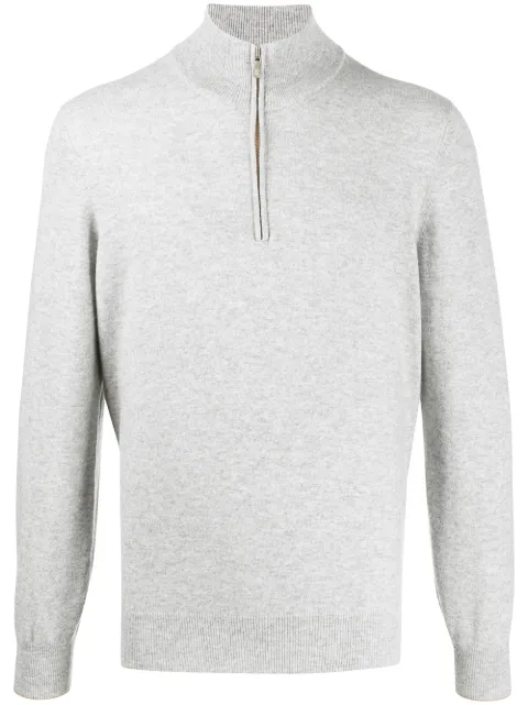 Brunello Cucinelli zip-up cashmere jumper Grey M2200124CK773