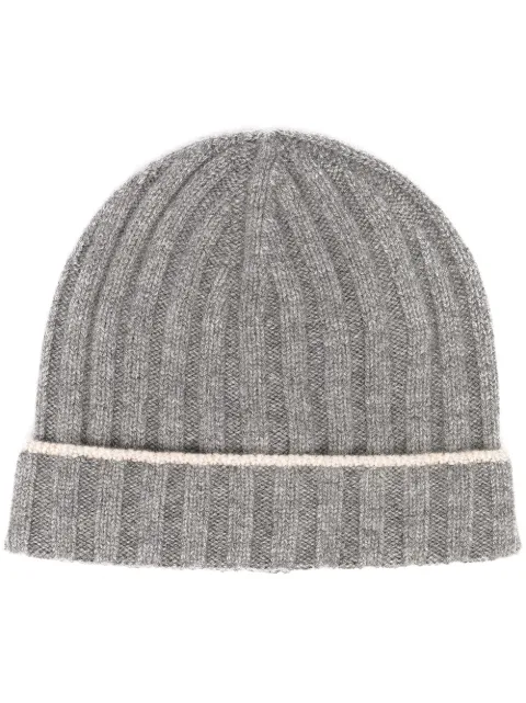 Brunello Cucinelli cashmere two-tone beanie Grey M2240900CG316