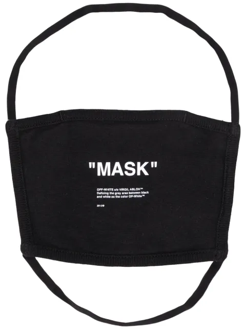 Off-White Mask printed face mask Black OMRG002E20FAB0041001