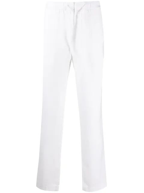 Frescobol Carioca straight leg drawstring waist trousers White 124001