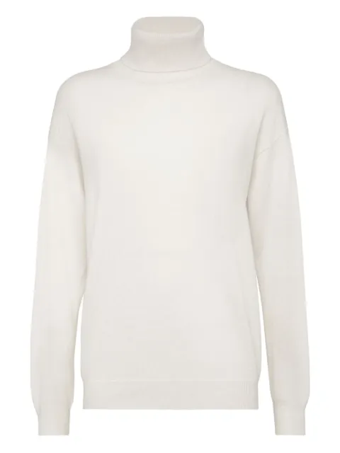 Brunello Cucinelli mock-neck cashmere jumper White M12150103C159