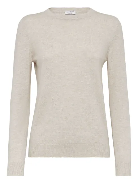 Brunello Cucinelli cashmere fitted jumper Neutrals M12144400C9276