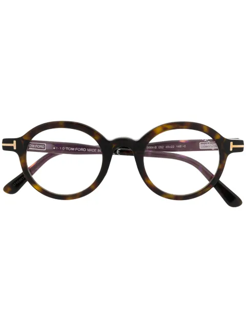 TOM FORD Eyewear small round frame glasses Brown TF5664B