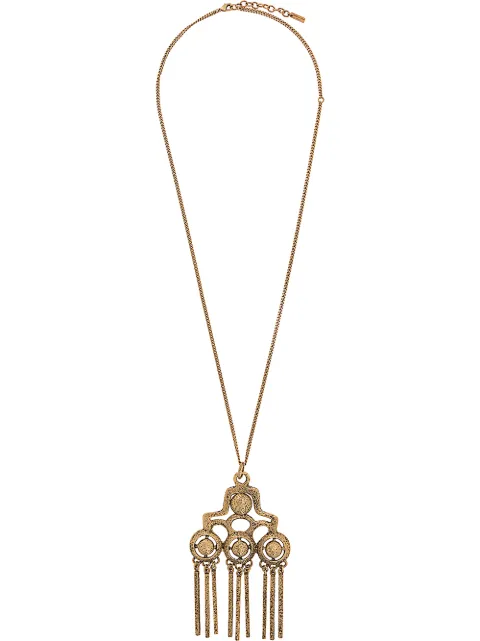 Saint Laurent oversized talisman pendant necklace Gold 607739Y1500
