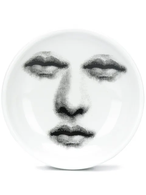 Fornasetti face print ashtray (12cm) White P23X394