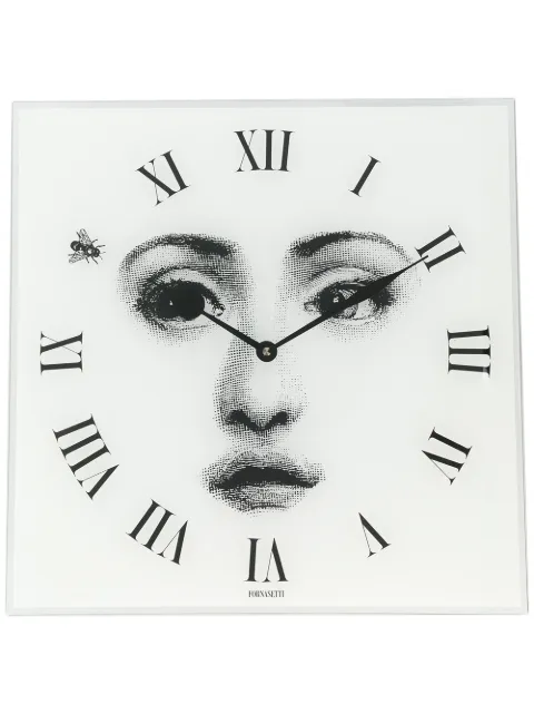Fornasetti square face wall clock White GORO03