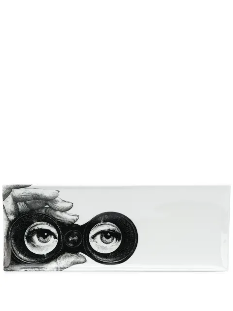 Fornasetti binoculars-print serving dish (37cm) White P42X371