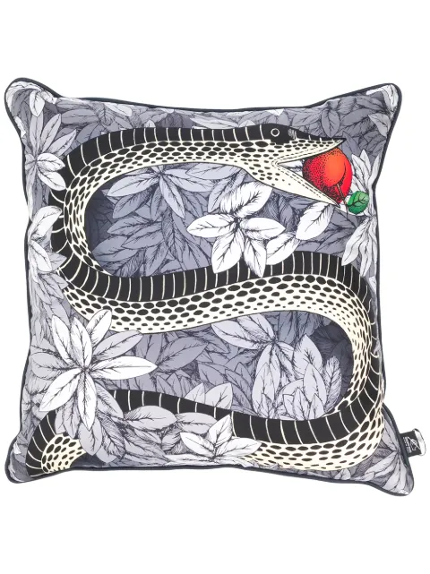 Fornasetti Peccato Originale silk cushion Grey PILLPC001