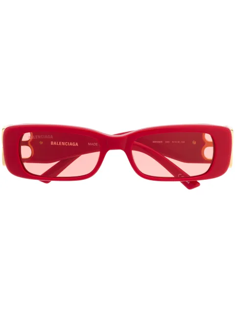 Balenciaga Eyewear Dynasty rectangular-frame sunglasses Red BB0096S003