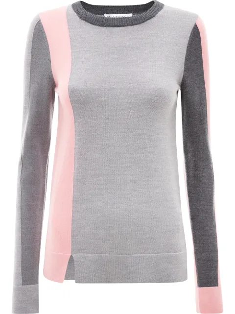 JW Anderson colourblock crewneck jumper Grey KW0341YN0008919