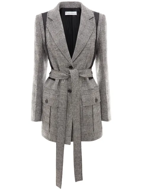 JW Anderson belted patchwork jacket Grey JK0060PG0334929