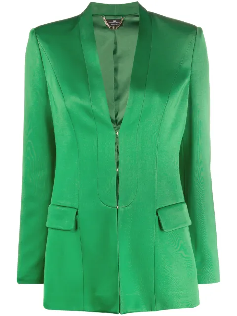 Elisabetta Franchi slim fit blazer Green GI91202E2