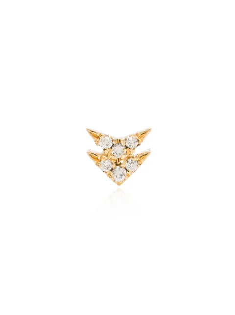 Lizzie Mandler Fine Jewelry 18kt yellow gold Double Arrow diamond earring Gold E953WDY