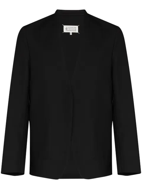 Maison Margiela collarless single-breasted blazer Black S50BN0447S44330