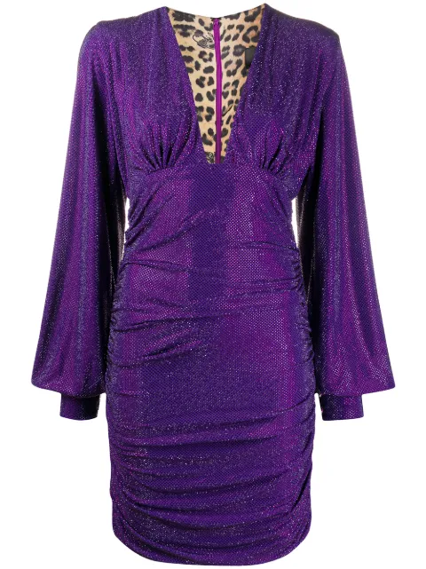 Philipp Plein Daphne stud embellished dress Purple F20CWRG1526PTE003N