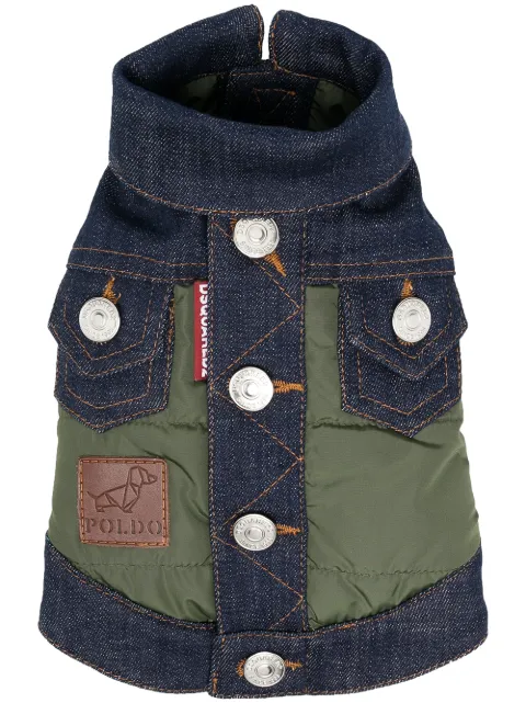 DSQUARED2 x Poldo Dog Couture denim panel jacket Green VEP000211703640