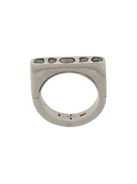 Parts of Four Sistema diamond pavé ring Silver 17015PADIA