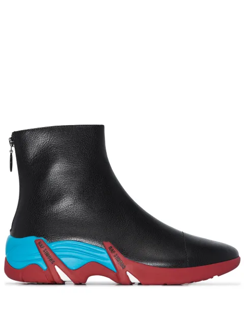 Raf Simons Cylon high-top leather sneakers Black HR740002L