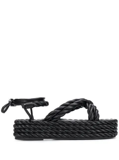 Valentino Garavani rope platform sandals Black WS0Y33GWJ