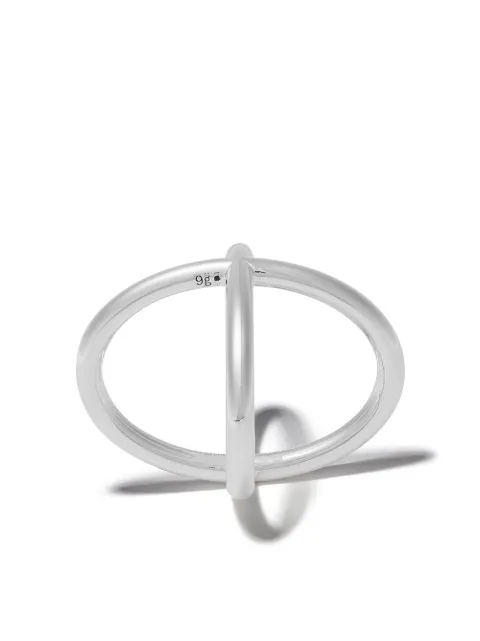 Le Gramme maillon interwoven ring Silver LGCARPOFM151109