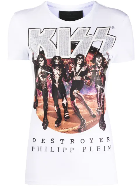 Philipp Plein Rock band T-shirt White P20CWTK2014PTE003N