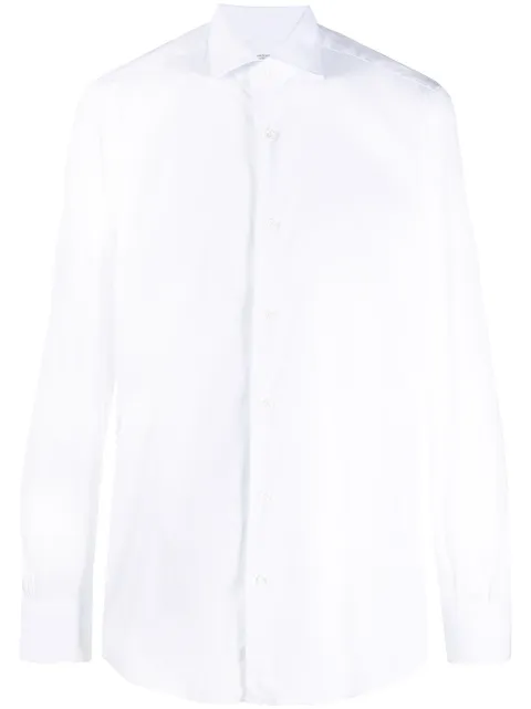 Mazzarelli plain buttoned shirt White COMFORT
