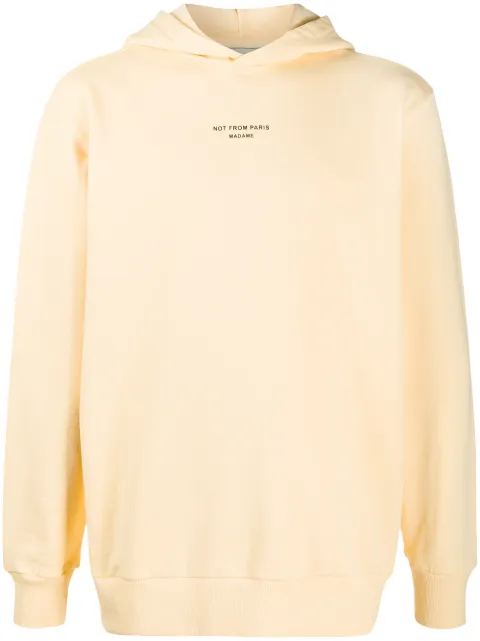 Drôle De Monsieur logo stamp hoodie Orange SS20HO015